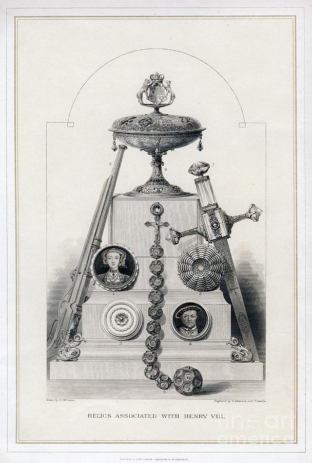 Relics Associated With Henry Viii, 19th Drawing by Print Collector