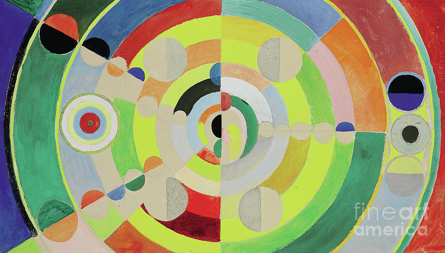 Relief Disques, 1936 Painting by Robert Delaunay