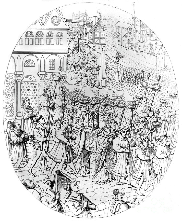 Religious Procession, 1449-1456 1849 Drawing by Print Collector