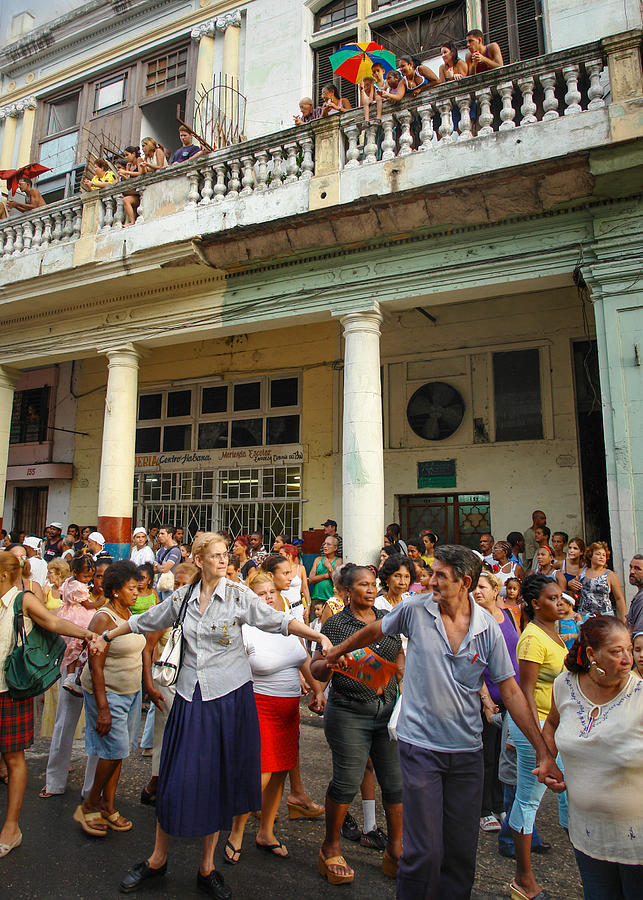 City Photograph - Religious Procession In Havana-sep 2006 by Khoshro Creativeartsolution