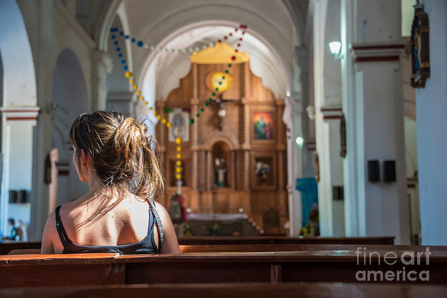 Religious Photograph - Religious Scene Young Female Praying by Dc aperture Religious Photograph - Religious Scene Young Female Praying by Dc aperture