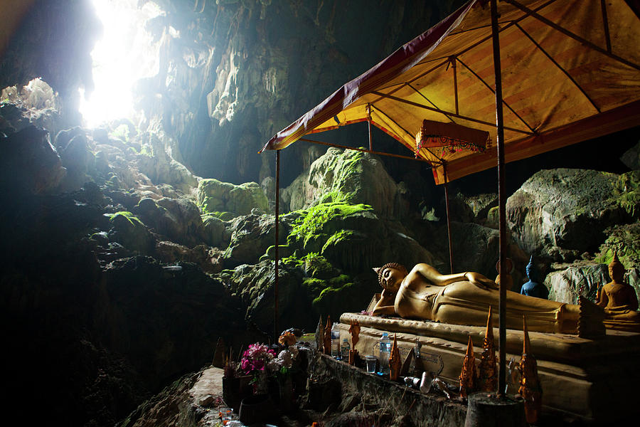 Religious Statue In Rocky Cave, Luang Photograph by Pixelchrome Inc