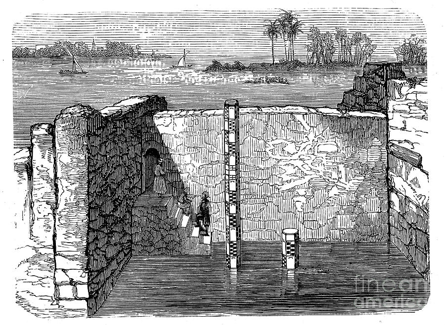 Remains Of A Nilometer, An Ancient Drawing by Print Collector