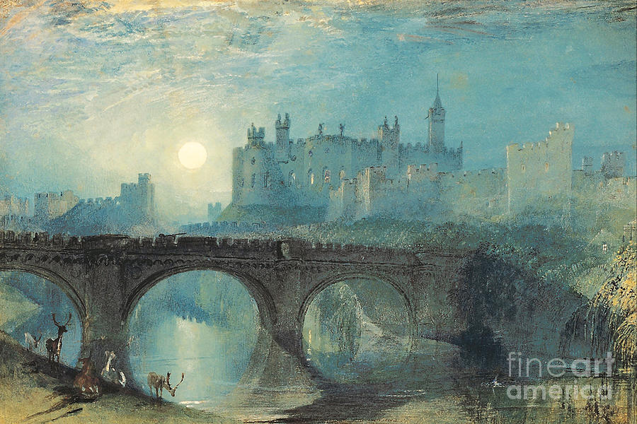 Remastered Art Alnwick Castle by JMW Turner 20190310 Painting by JMW Turner