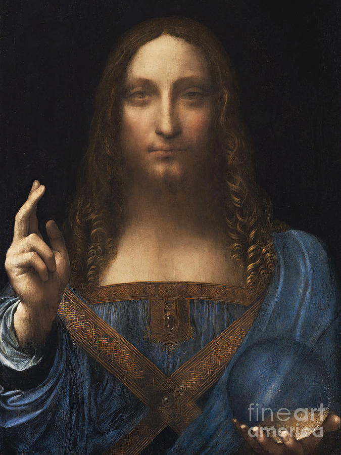 Remastered Art Salvator Mundi Savior of The World by Leonardo Da Vinci 20190310 Painting by - Leonardo Da Vinci