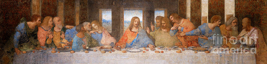 Remastered Art The Last Supper by Leonardo Da Vinci 20190309 v3 Painting by - Leonardo Da Vinci