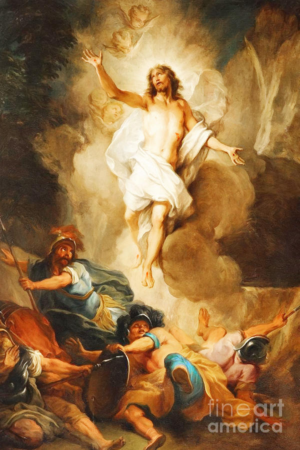 Remastered Art The Resurrection of Jesus by Nicolas Bertin 20190928 Painting by Nicolas Bertin
