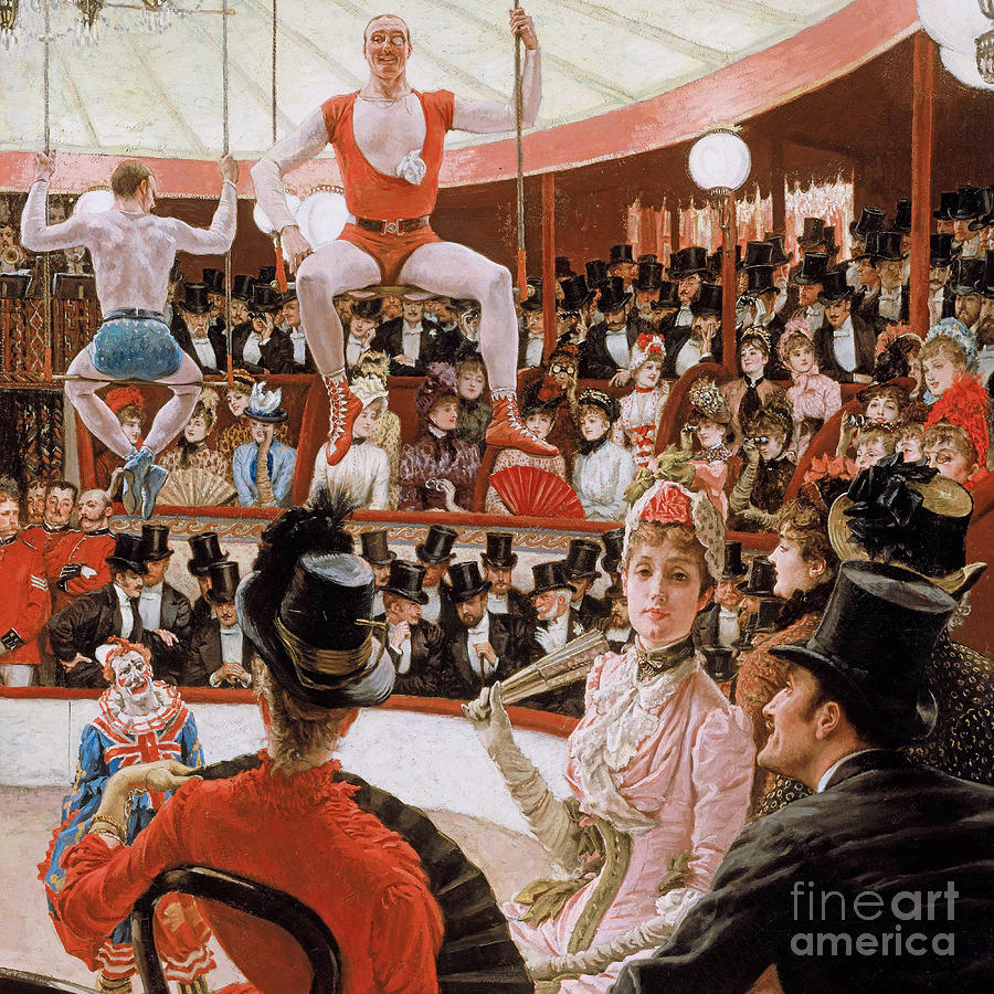Remastered Art Women Of Paris The Circus Lover by James Tissot 20190417 square Painting by James Tissot