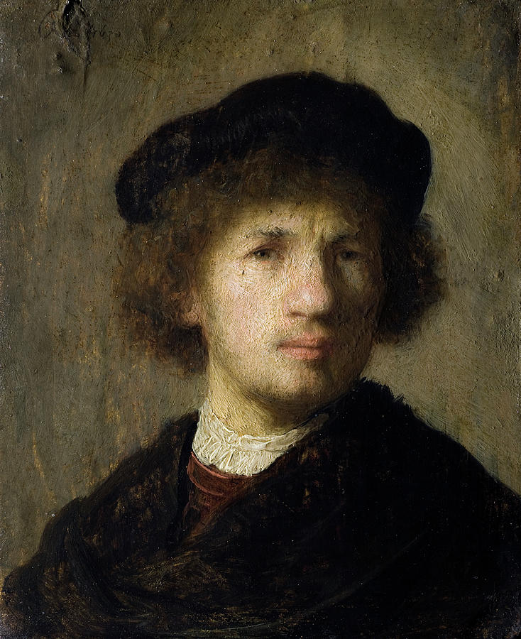 Self-portrait, 1630 Painting by Rembrandt Van Rijn