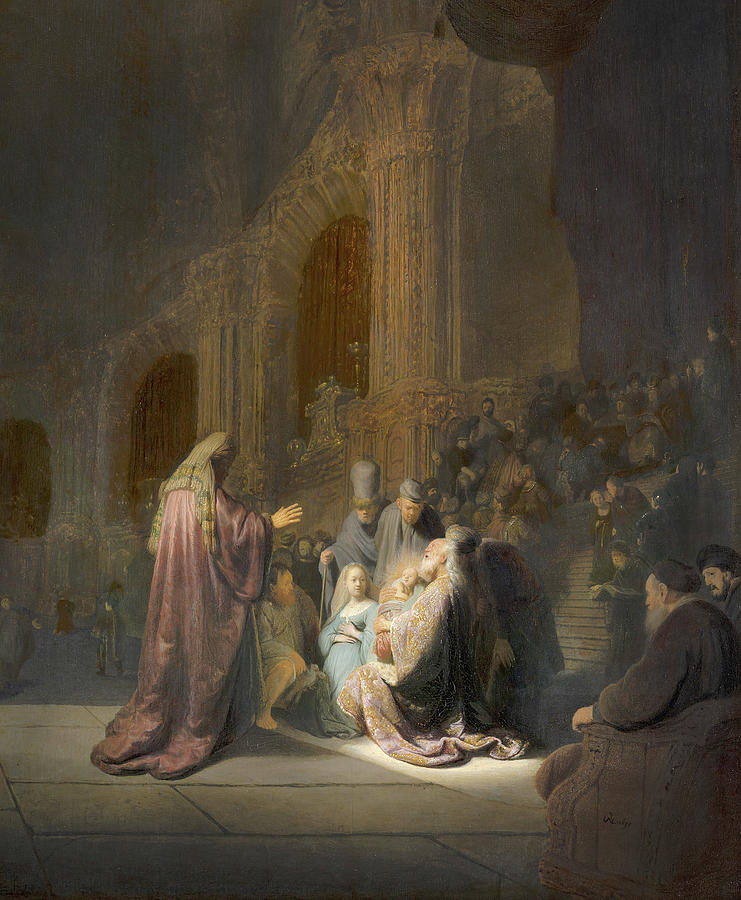 Simeon's Song Of Praise, 1631 Painting By Rembrandt Van Rijn - Fine Art ...