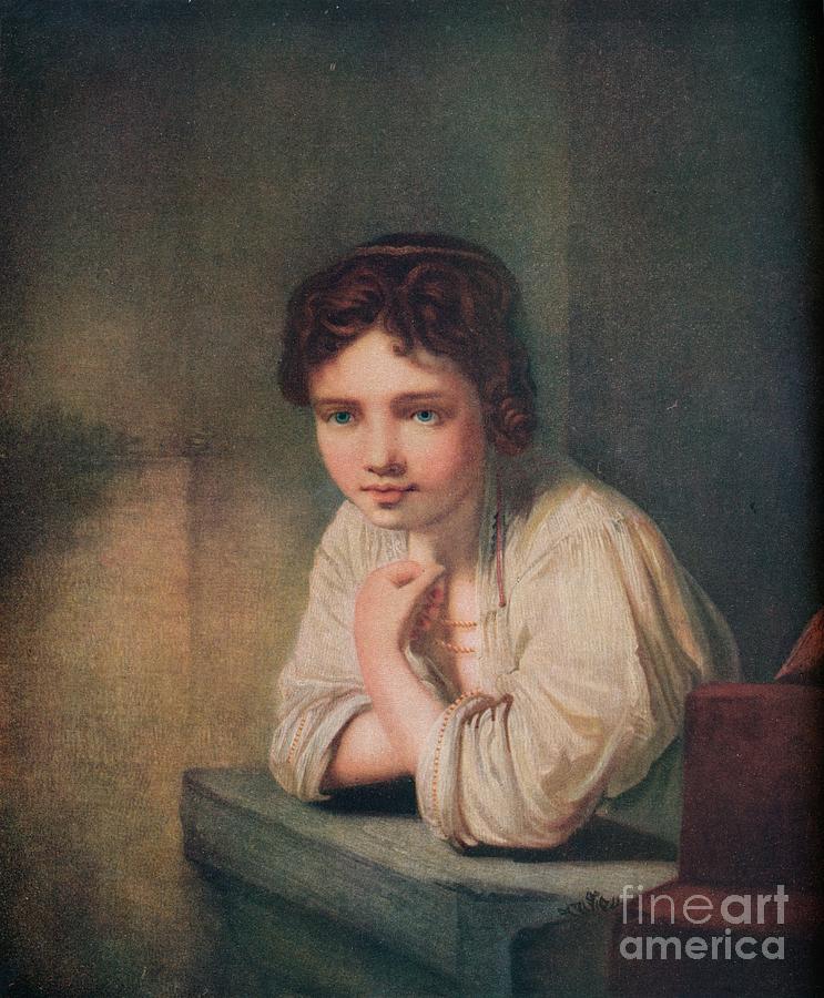 Rembrandts Peasant Girl 1814 Drawing by Print Collector