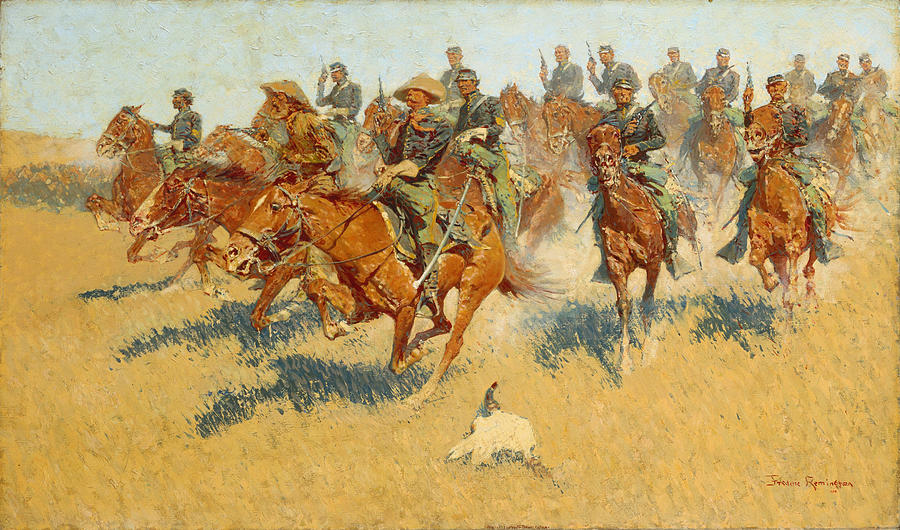 Cavalry On the Southern Plains, 1907 Painting by Frederic Remington