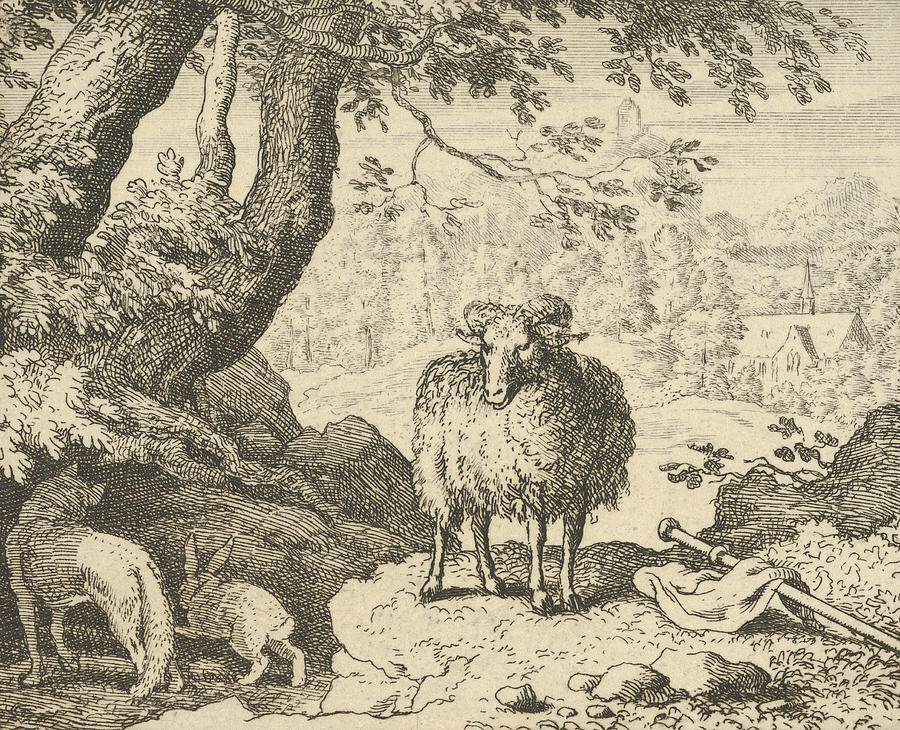 Renard Convinces the Rabbit to Enter His Burrow and Kills Him Relief by Allaert van Everdingen