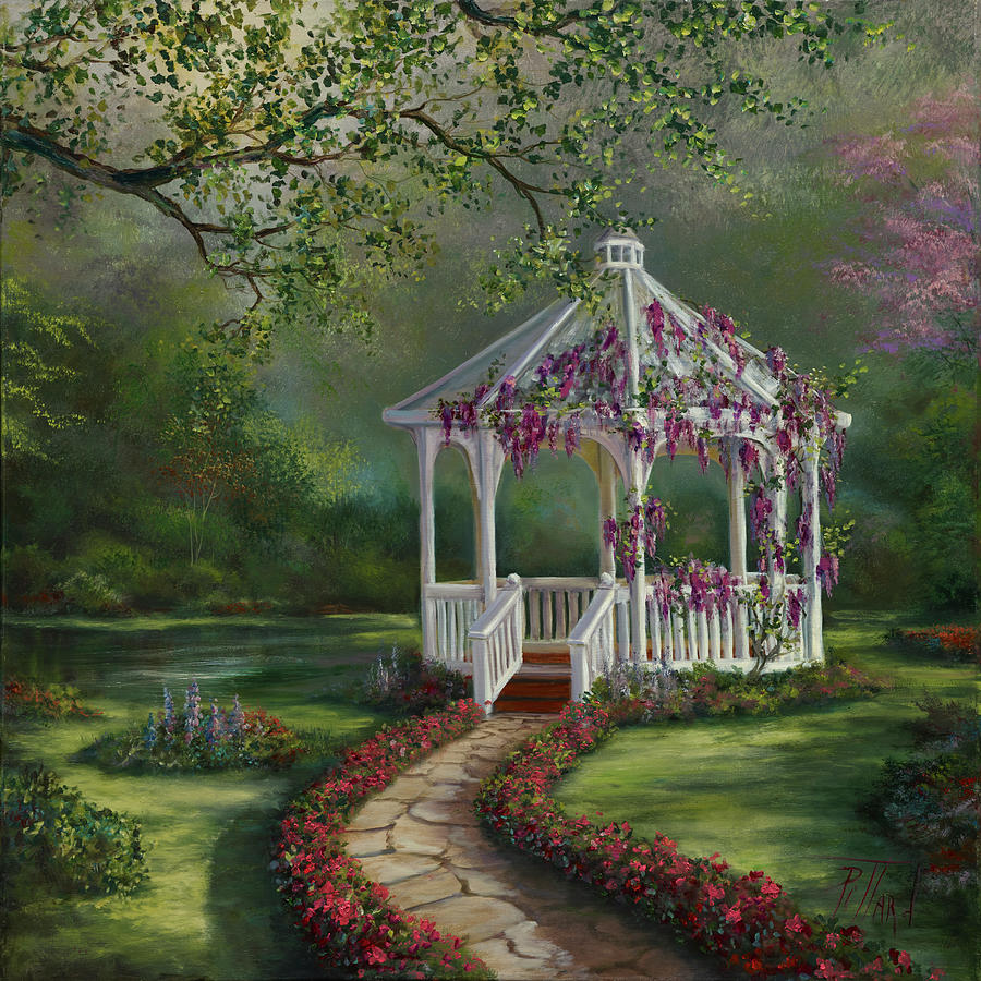 Gazebo Rendezvous Painting by Lynne Pittard