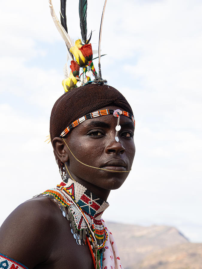 Rendille Warrior At Ndoto Mountains, Kenya Photograph by Elena Molina ...