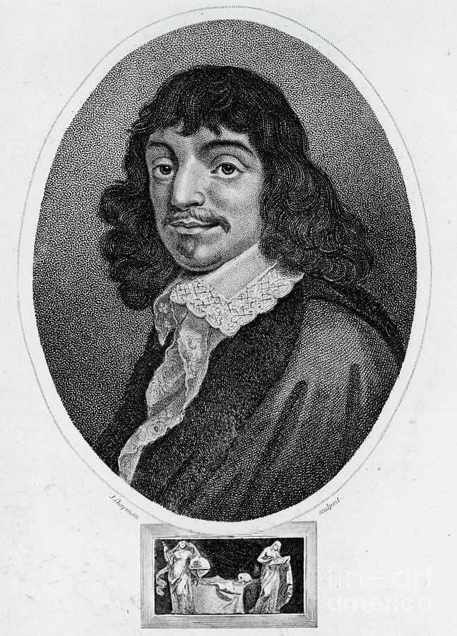 Portrait Photograph - Rene Descartes by Royal Astronomical Society/science Photo Library