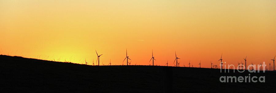 Renewable Sunset Photograph by Suzanne Oesterling