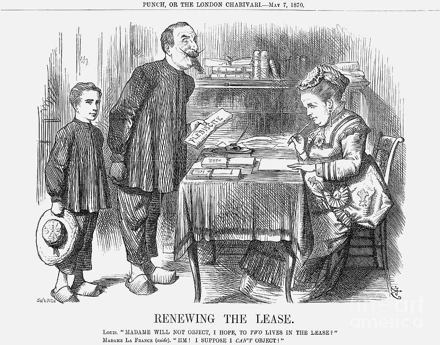 Renewing The Lease, 1870. Artist Joseph Drawing by Print Collector