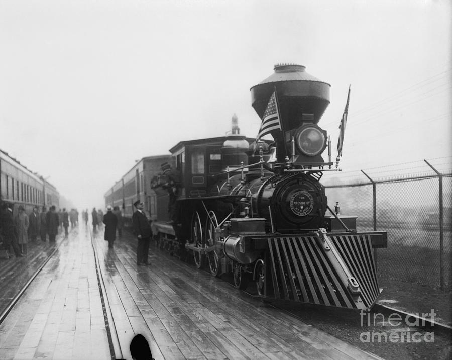 Replica Train Arriving In Dearborn Photograph by Bettmann