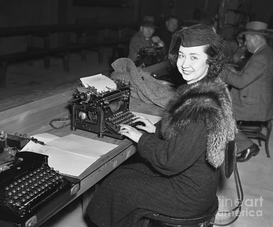 Reporter Dorothy Killgallen Sitting Photograph by Bettmann