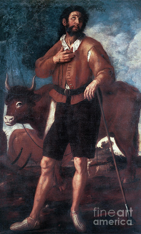 Representation Of Saint Isidore The Ploughman Painting by Francisco Ribalta