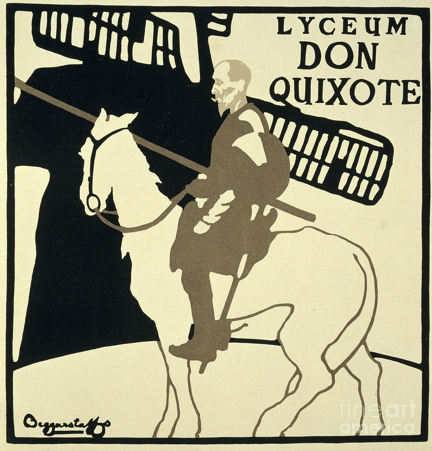 Horse Drawing - Reproduction Of A Poster Advertising don Quixote, Lyceum Theatre, 1896 by William Nicholson