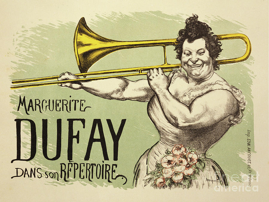 Reproduction Of A Poster Advertising Marguerite Dufay In Her Repetoire By Louis Anquetin Painting by Louis Anquetin