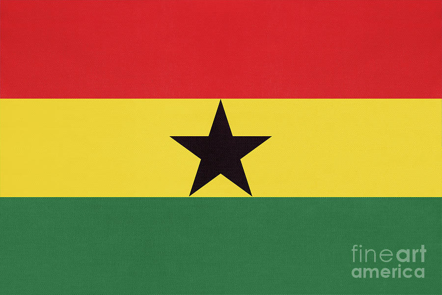 Republic Of Ghana National Fabric Flag Photograph by Anastasiia guseva