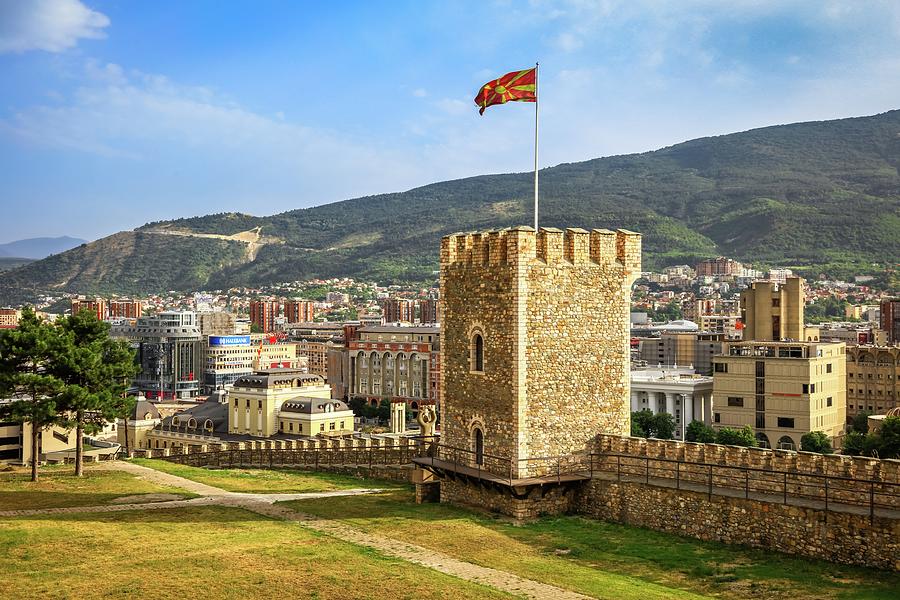 Castle Digital Art - Republic Of Macedonia, Kale Fortress by Lucie Debelkova