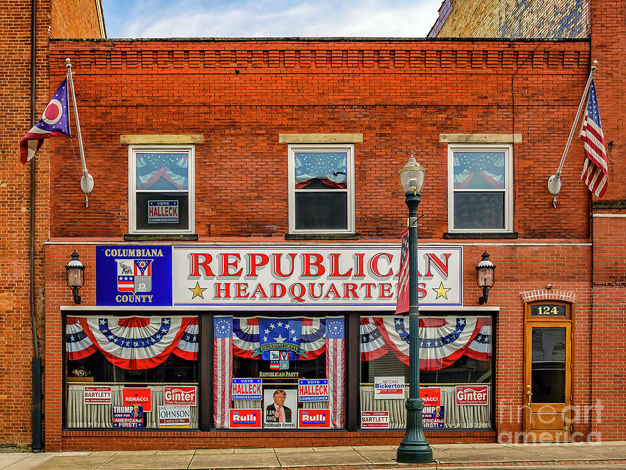 Republican Headquarters Lisbon Ohio Photograph by Janice Pariza Fine