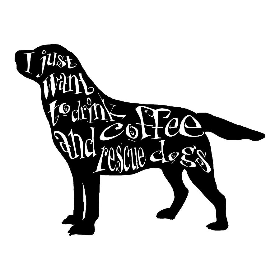 Coffee Mixed Media - Rescue Dog 7 by Lightboxjournal