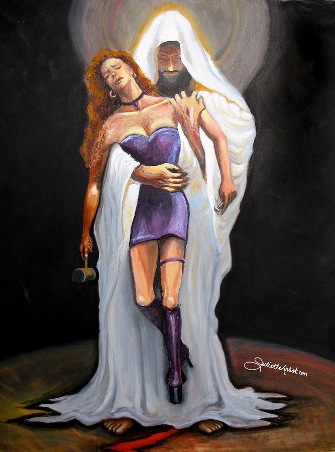 Jesus Christ Painting - Rescued by Julie Shematz