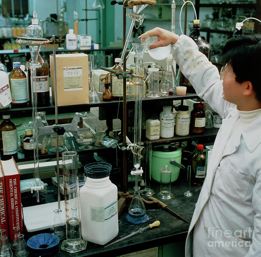 Researcher Working On Chinese Herbal Medication Photograph by Mark De Fraeye/science Photo Library