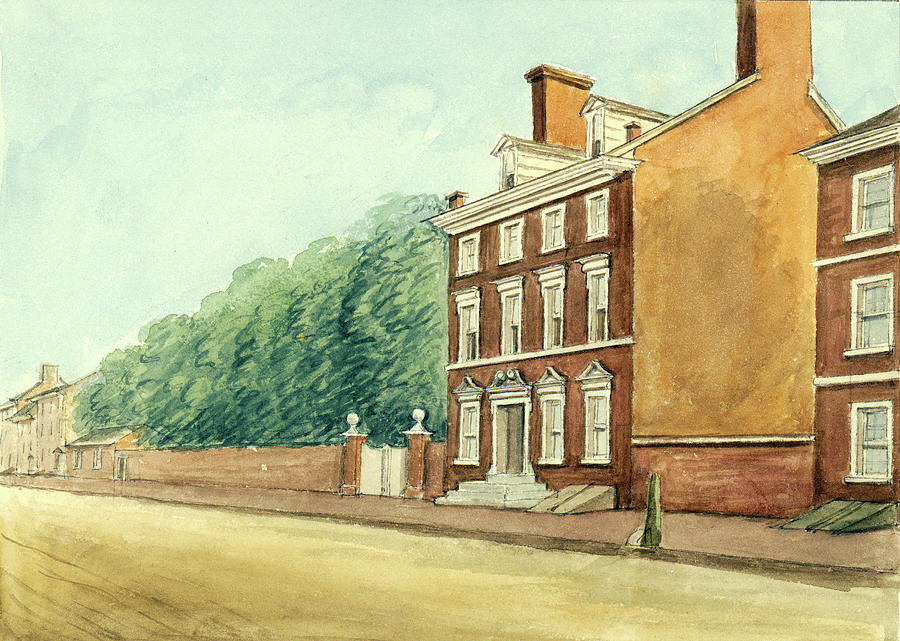 Residence of Washington in High Street Drawing by William Breton