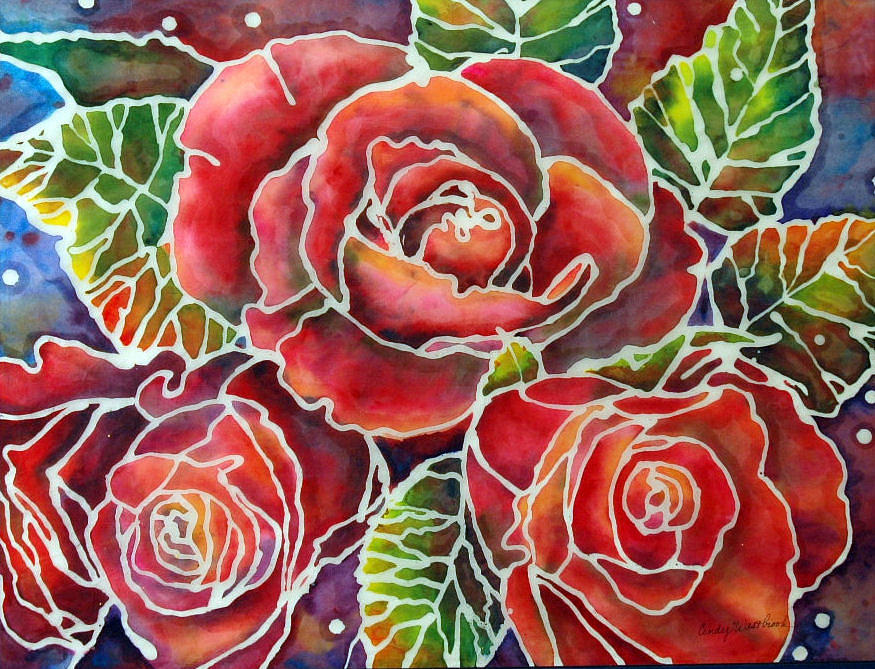 Resisting Roses Painting by Cynthia Westbrook