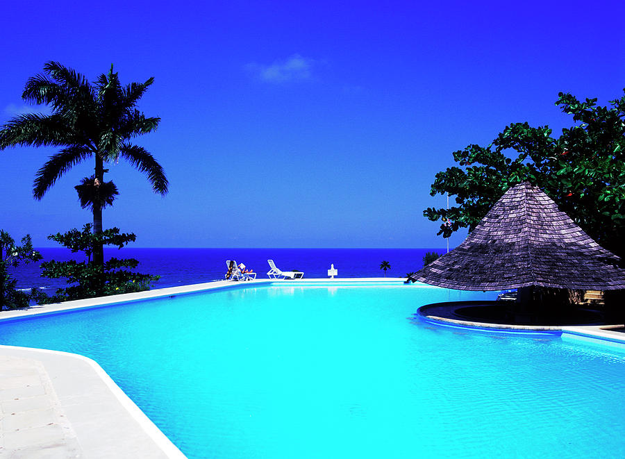 Resort Pool Photograph by Greg Johnston Resort Pool Photograph by Greg Johnston