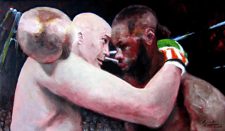 Boxing Painting - Respect by Leonardo Ruggieri