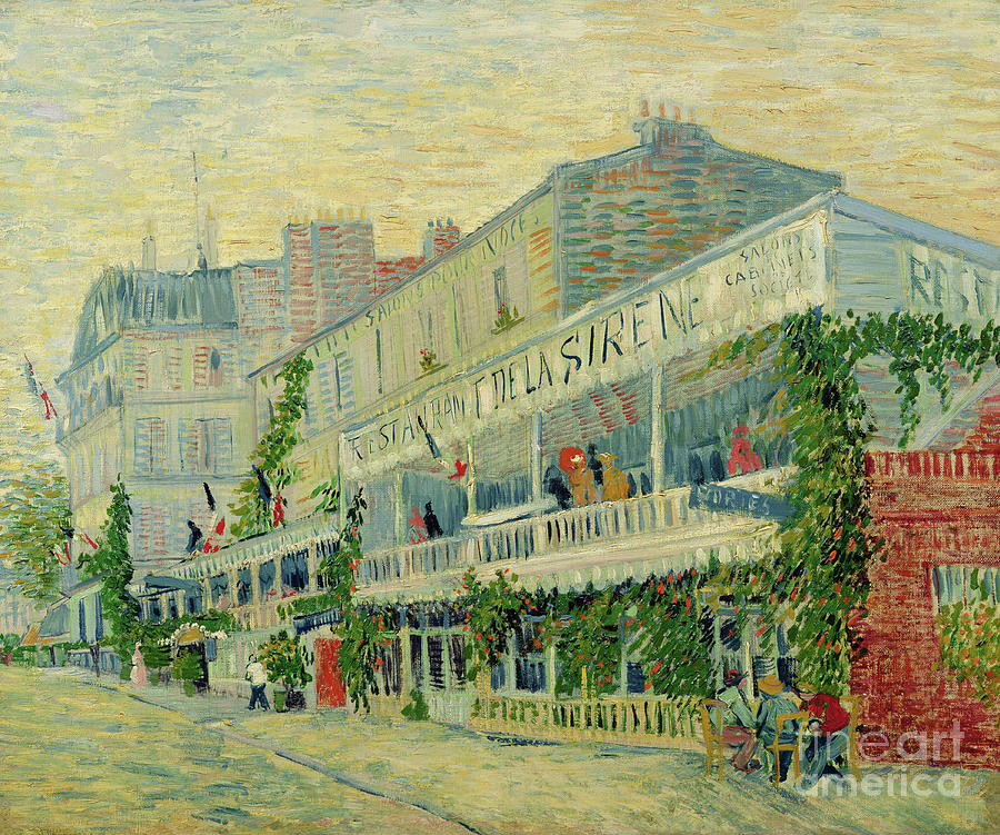 Restaurant De La Sirene At Asnieres, 1887 By Vincent Van Gogh Painting by Vincent Van Gogh