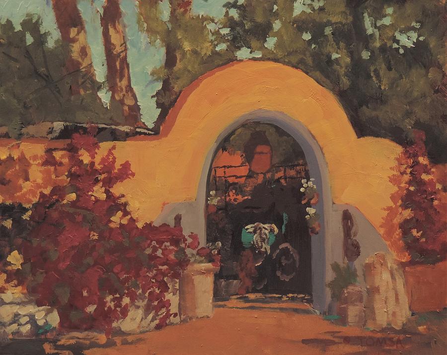 Restaurant Entrance Painting by Bill Tomsa