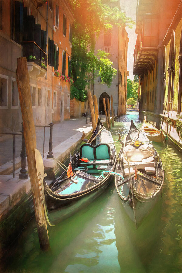 Resting Gondolas Venice Italy  Photograph by Carol Japp