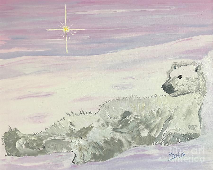 Resting Polar Bear Painting