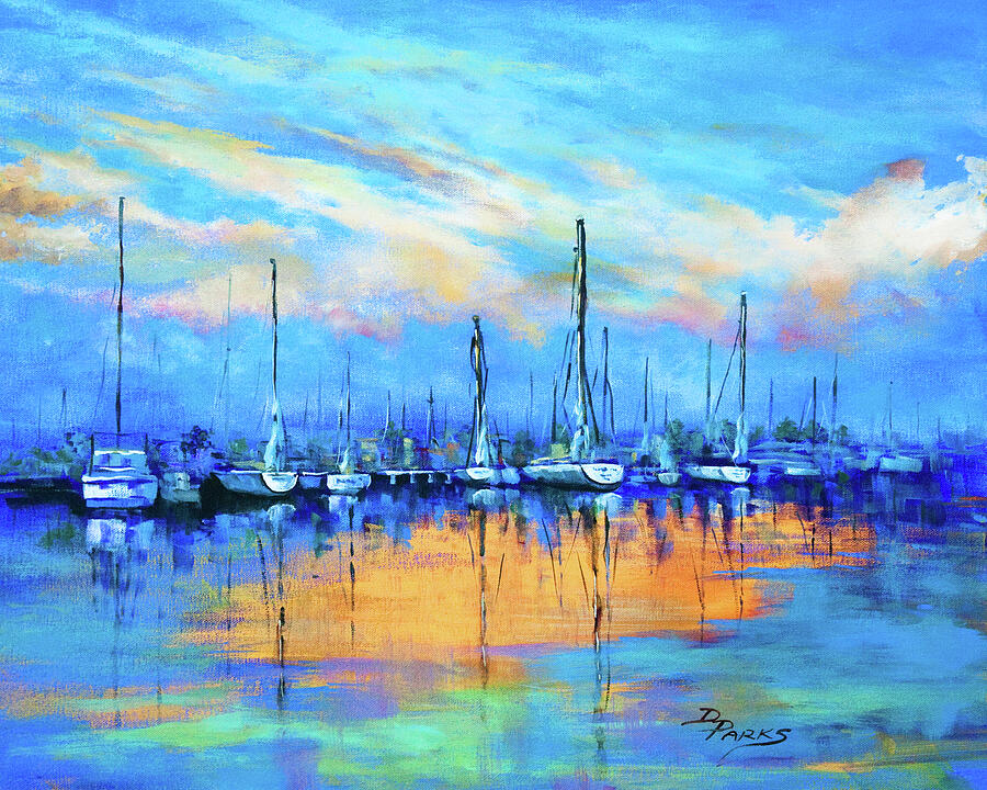 Boat Painting - Resting Sails by Dianne Parks