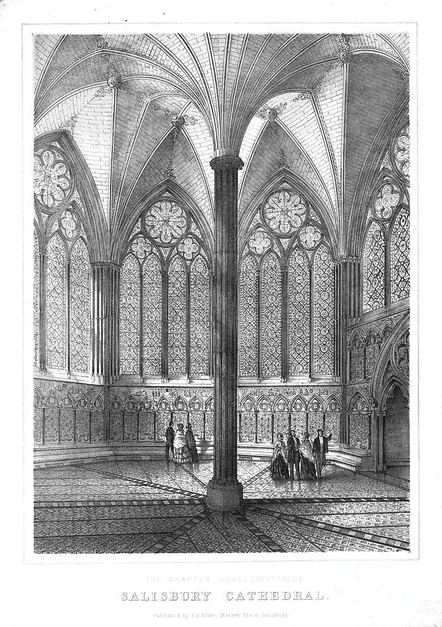Restored Chapter House At Salisbury By Print Collector