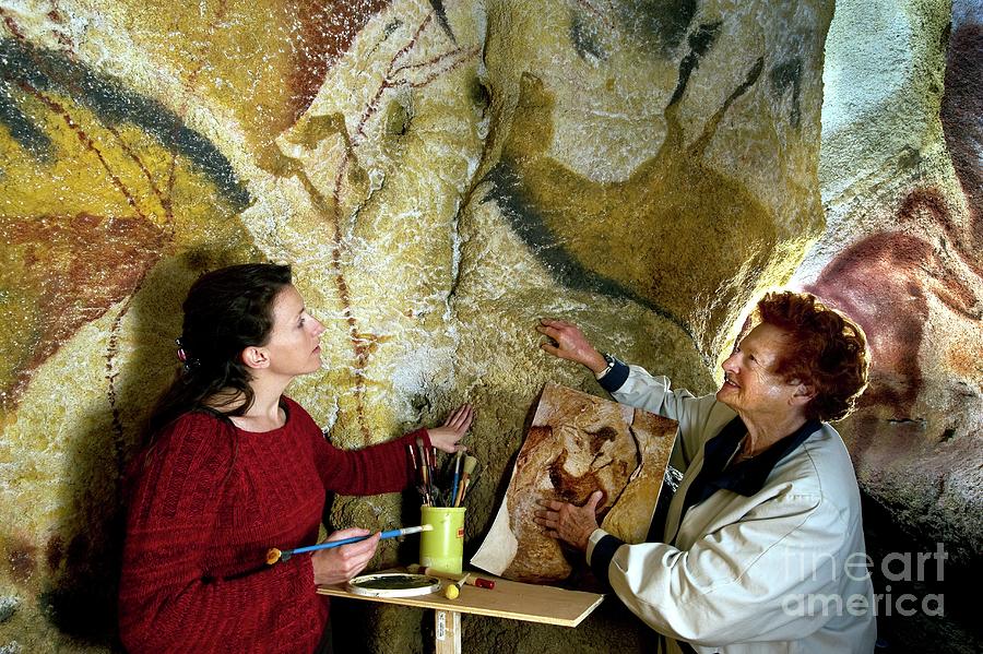 Restoring Lascaux Cave Paintings Replica Photograph by Philippe Psaila/science Photo Library