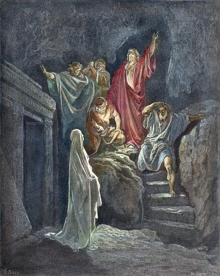 Resurrection Of Lazarus Painting by Gustave Dore