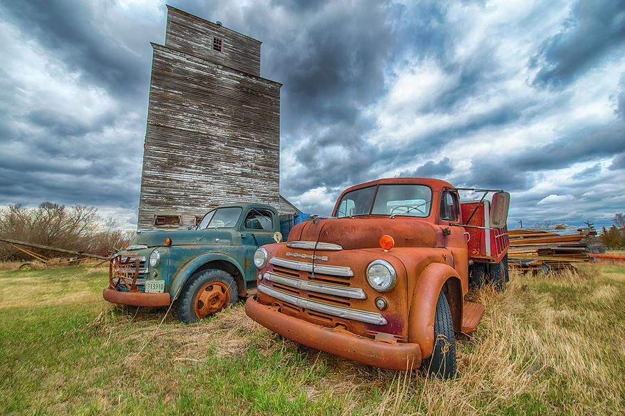 Fargo Photograph - Retired Farm Hands by Denise LeBleu