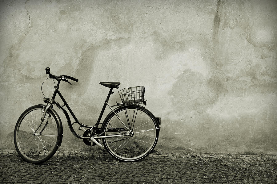 Retro Bike Leaning On Wall Photograph by Caracterdesign