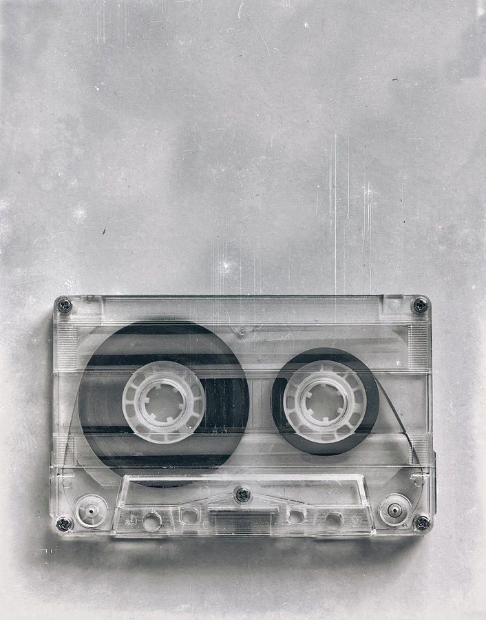 Music Photograph - Retro Cassette Grunge by Tom Quartermaine