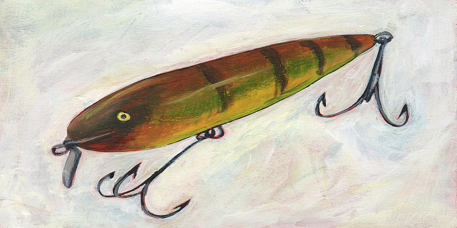 Sports Painting - Retro Fishing Lure II by Regina Moore