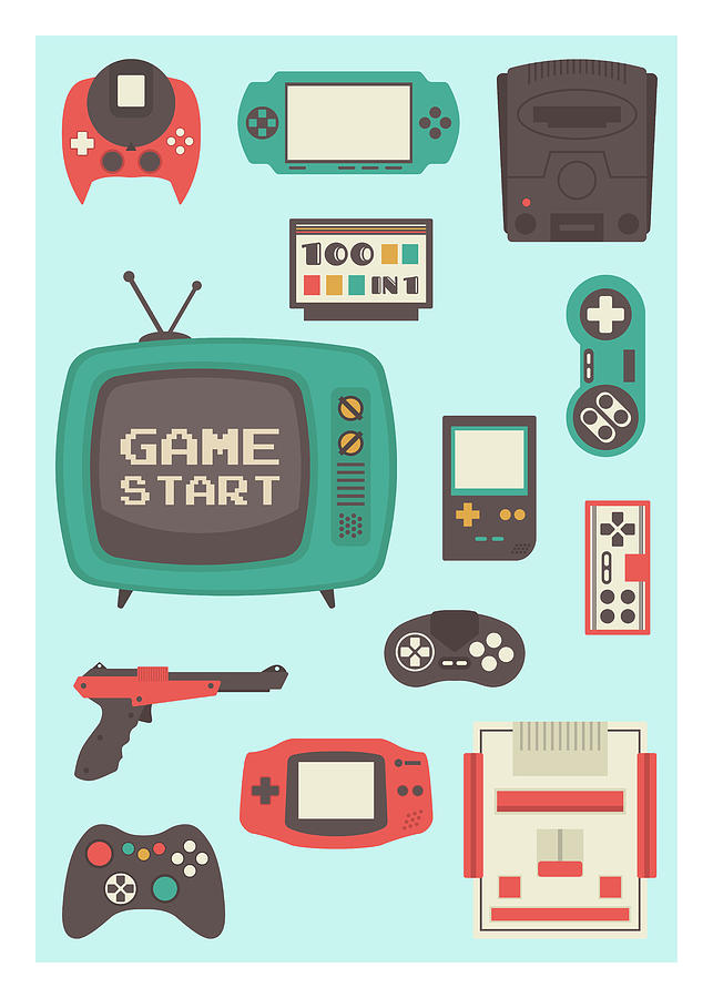 Retro gaming poster Digital Art by Dennson Creative